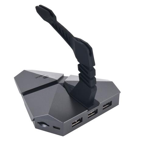 Mouse Bungee C3Tech MB-200SI com Hub 3 Portas USB 2.0, Leitor MicroSD e LED