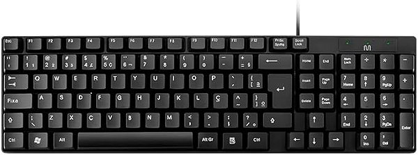 Teclado Multi Slim Laser USB ABNT2 Preto TC193