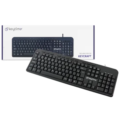 Teclado KeyTime KeyCraft USB ABNT2 Preto KYT00010