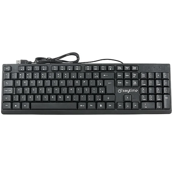 Teclado KeyTime TypeFlow USB ABNT2 Preto KYT00009