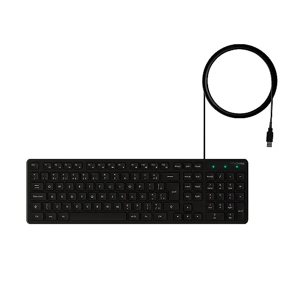 Teclado Intelbras Silencioso TCI10 USB Com Fio - Preto
