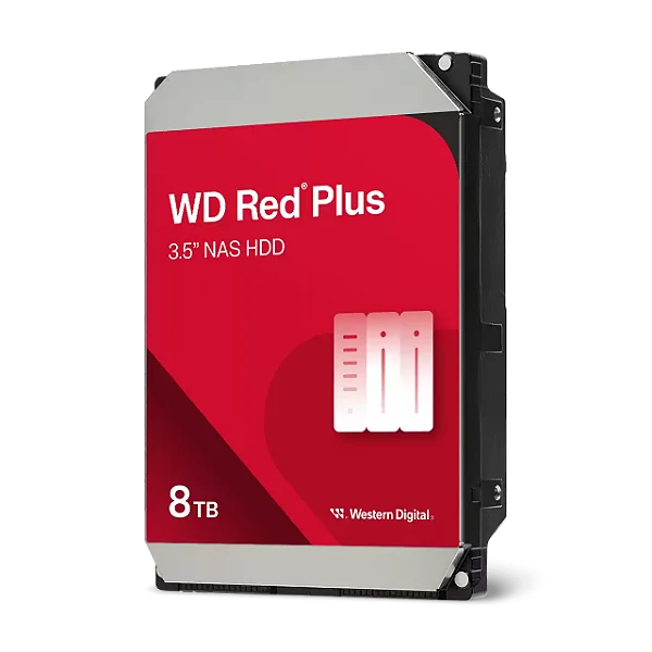 HD Interno 8TB Western Digital WD Red Plus NAS 3.5" SATA III 5640RPM - WD80EFPX