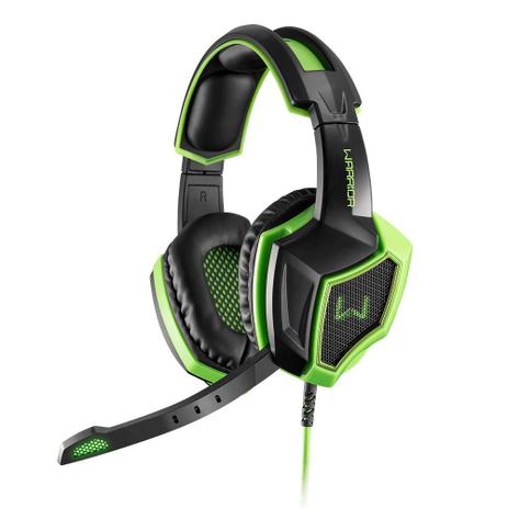 Headset Gamer Warrior Ares Som Surround 7.1 3D USB - Preto e Verde
