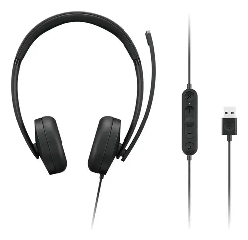 Fone de Ouvido Headset Lenovo Wired Stereo Gen 2 USB (Com Microfone)