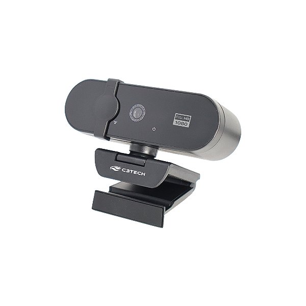 Webcam C3Tech WB-150BK Full HD 1080p USB com Microfone e Privacy Cover