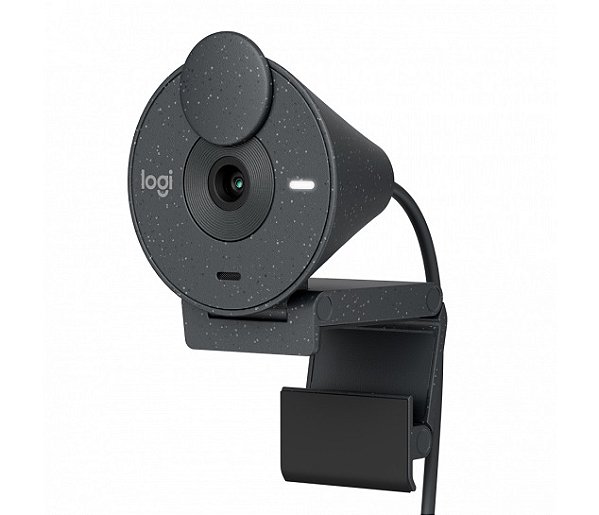 Webcam Logitech Brio 300 Full HD 1080p USB-C com Microfone - Grafite