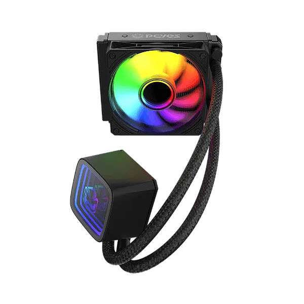 Water Cooler PCYes Tundra Black Vulcan ARGB 120mm Intel e AMD