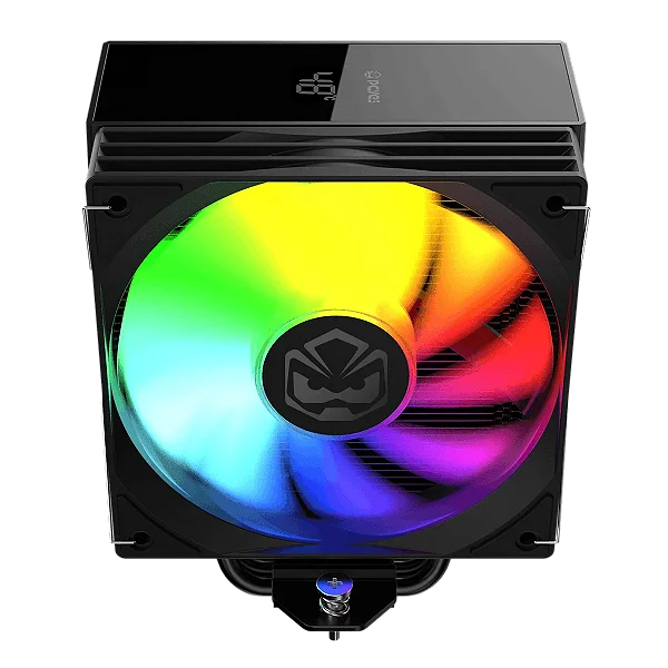 Air Cooler PCyes Duley Black Vulcan ARGB com Display TDP 180W (ACDLYBV)