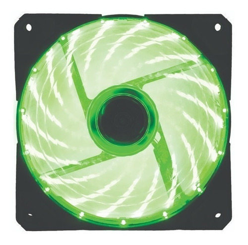 Cooler Fan Ventoinha Gamer K-Mex AF-E1225 LED Verde 120mm com 33 LEDs