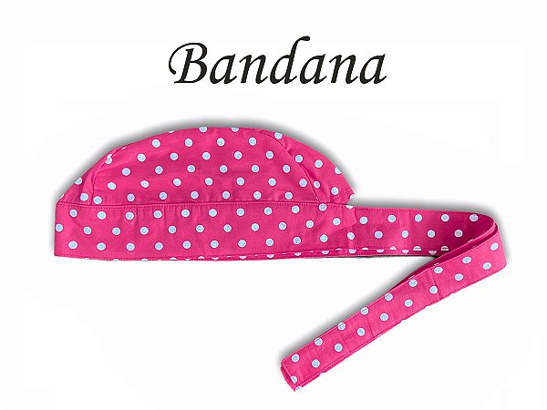Bandana - Touca Pirata Poá Pink - ( unisex ) -  Uniblu