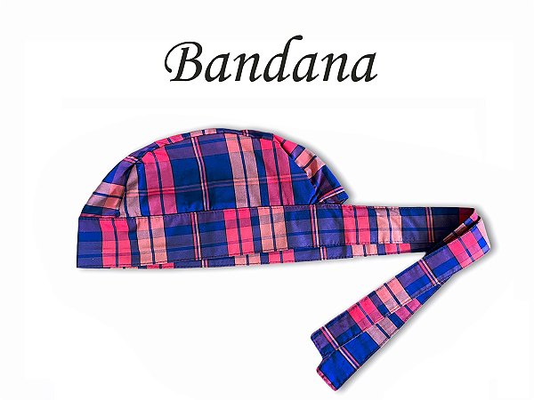 Bandana - Touca Pirata Xadrez Lord - ( unisex ) -  Uniblu