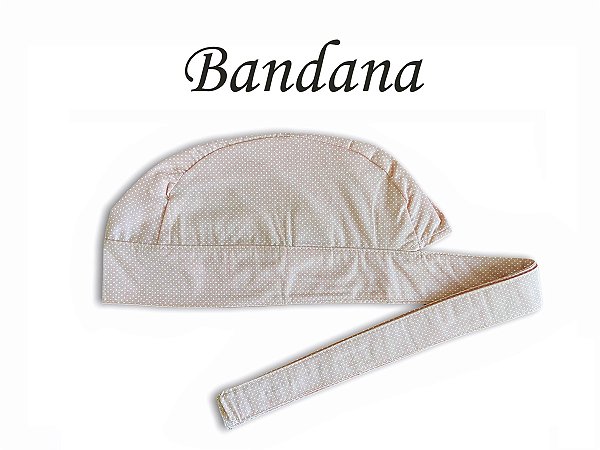 Bandana - Touca Pirata Poá Nude - ( unisex ) -  Uniblu