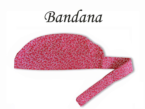 Bandana - Touca Pirata Floral Vermelho - ( unisex ) -  Uniblu