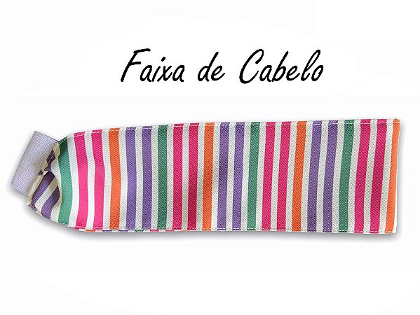 Faixa de Cabelo Listras Coloridas - Uniblu