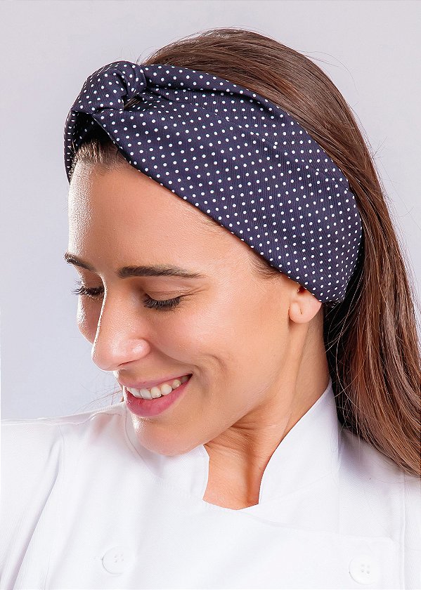 Turbante Poá Preto nº1- Uniblu