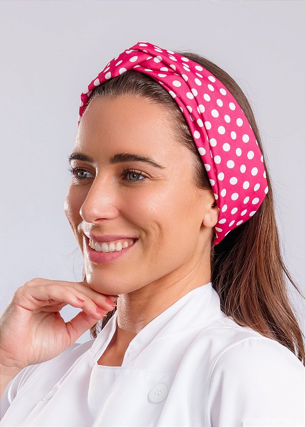 Turbante Poá Pink - Uniblu