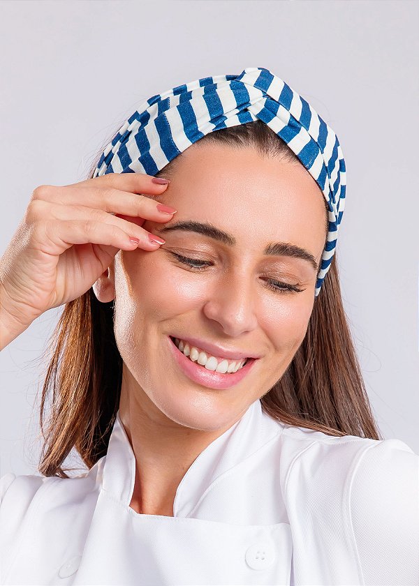 Turbante Listras Azul Marinho - Uniblu