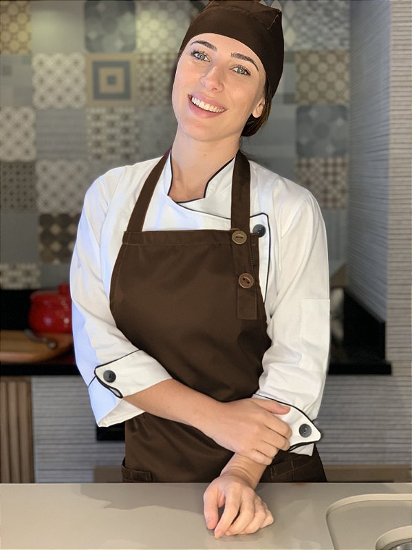 Avental Roma - Marrom Café - Uniblu - Personalizado