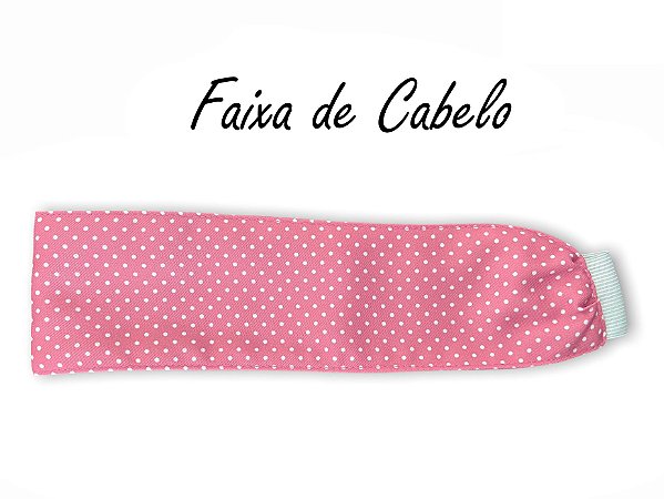 Faixa de Cabelo Poá Rosa Chiclets nº1 - Uniblu