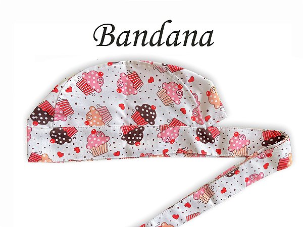 Bandana - Touca Cupcakes -  Uniblu