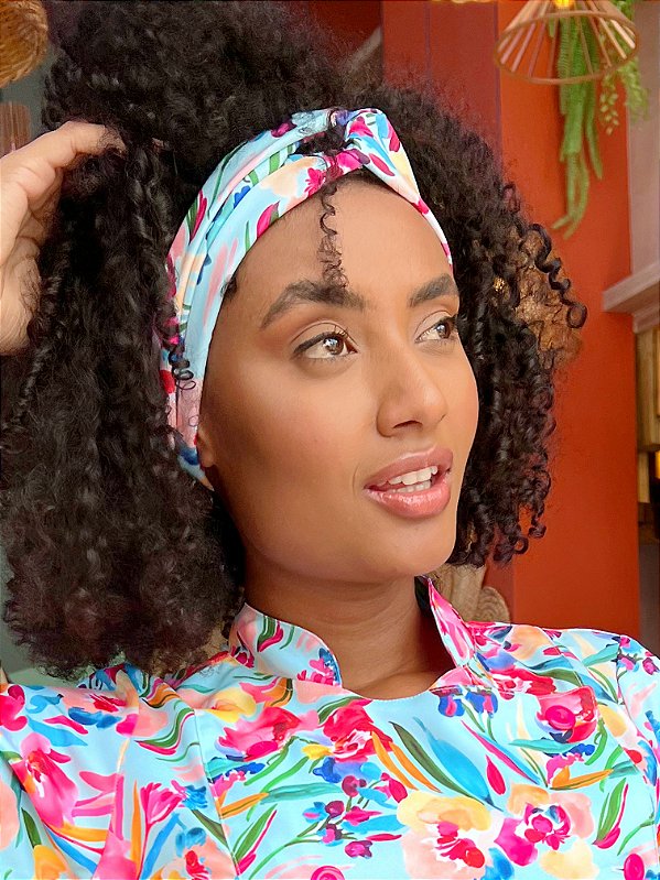Turbante Tropical Flowers - Uniblu