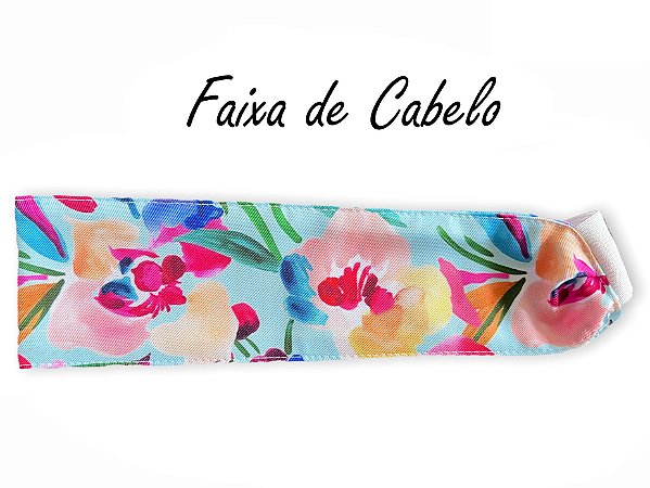 Faixa de Cabelo Tropical Flowers- Uniblu
