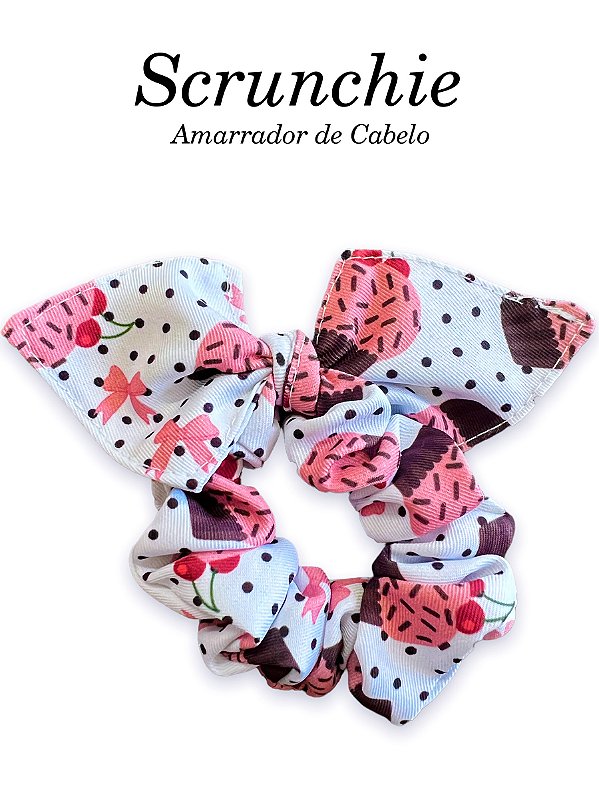 Scrunchie  - Amarrador de cabelo Brigadeiros - Uniblu