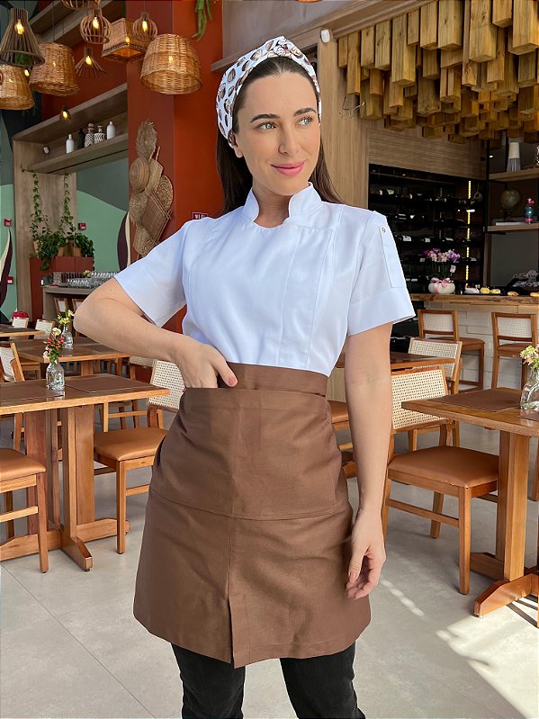 Avental Meia Saia Portugal  Marrom - Uniblu - Personalizado