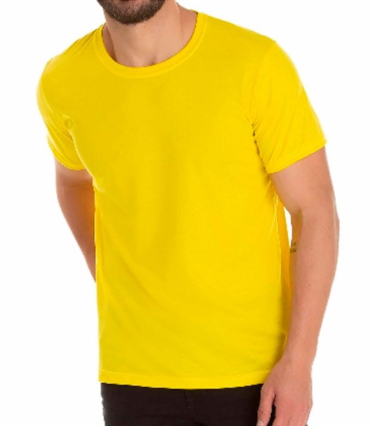Camiseta Malha 100% algodão Cor Amarelo Bandeira - Uniblu - UNB