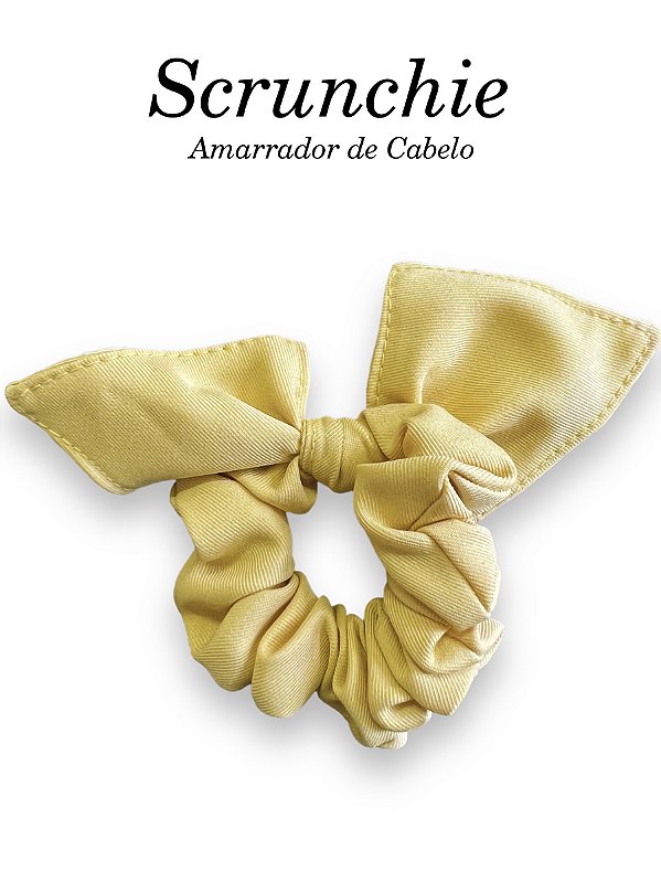Scrunchie  - Amarrador de cabelo Amarelo Classic - uniblu