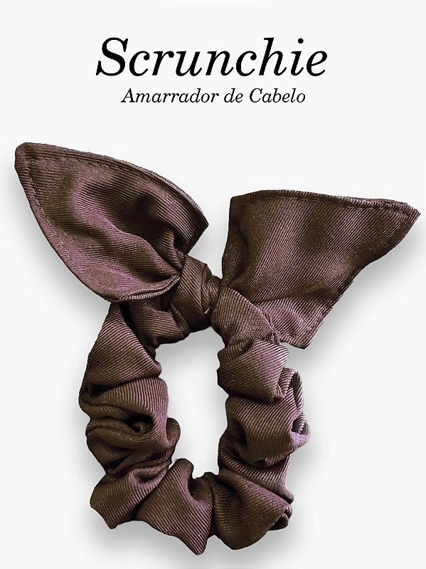 Scrunchie  - Amarrador de cabelo Chocolate - uniblu