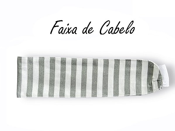 Faixa de Cabelo Listras Cinzas - Uniblu