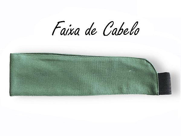 Faixa de Cabelo Sarja cor - Verde Cedro  - Uniblu