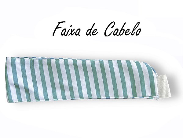 Faixa de Cabelo Listras Verde Claro - Uniblu