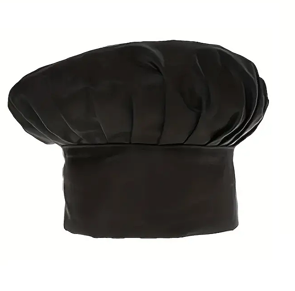 Touca Chefe Oxford preto ( unisex ) uniblu