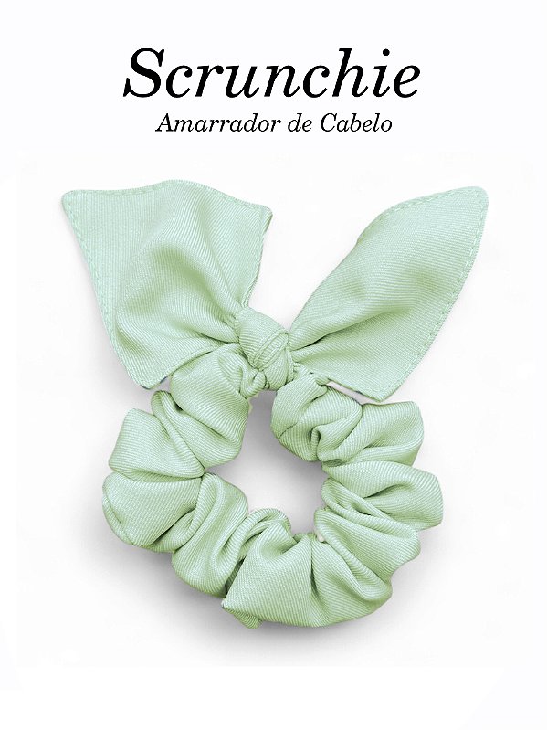 Scrunchie  - Amarrador de cabelo Verde Sálvia - uniblu