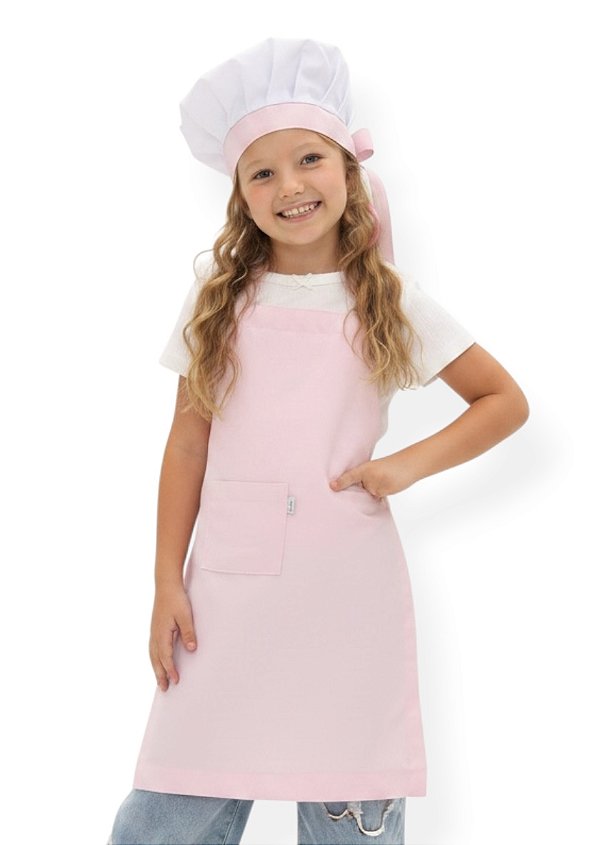 Avental Infantil Unikids Rosa Bebê - Uniblu - UNB