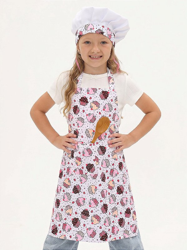 Avental Infantil Unikids Cupcakes - Uniblu - UNB