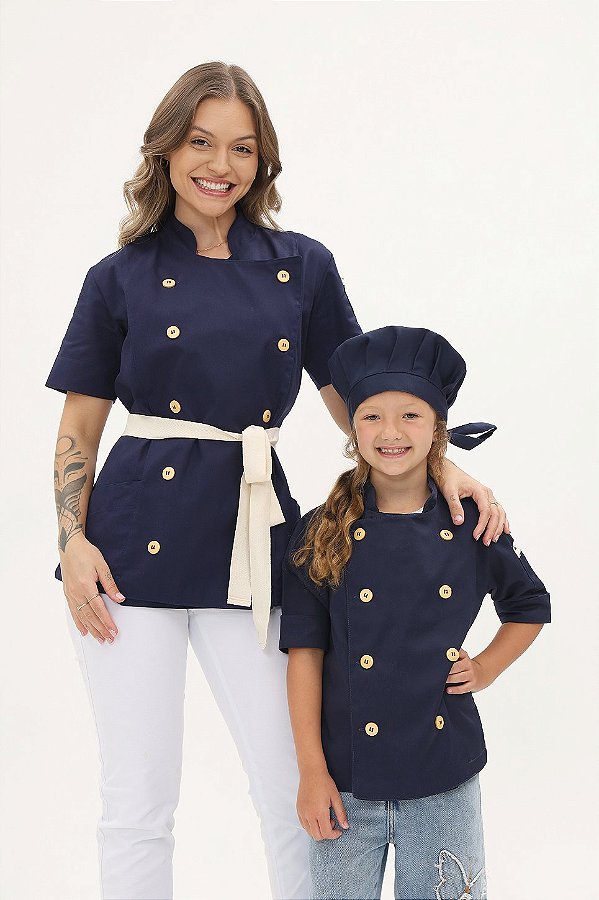 Kit Tal Mãe Tal Filha - Dolman lisboa Marinho Unikids + Dolman Lisboa Marinho adulta - Uniblu - UNB
