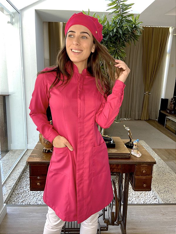 Jaleco Feminino Imperatriz Slim - Pink - Uniblu