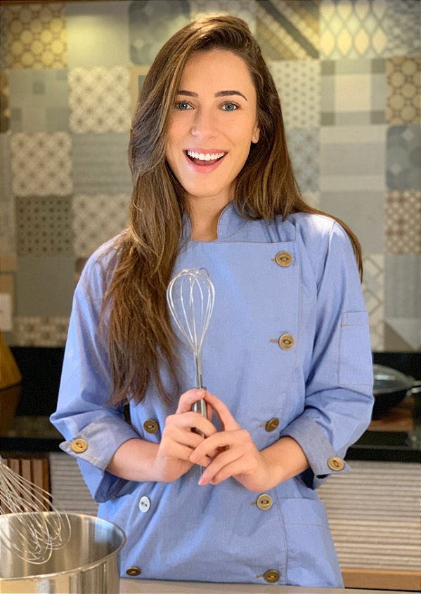 Camisa Feminina Chefe Cozinha - Dólmãn Stilus Unioffce - Uniblu - Personalizado