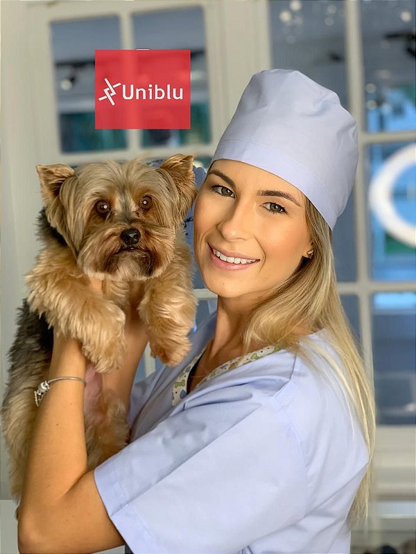 Gorro Veterinário uniblu - Bandana touca veterinária - Uniblu
