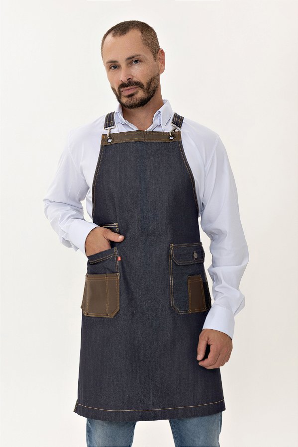 Avental Vintage Jeans - Uniblu - Personalizado