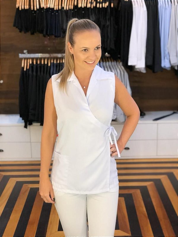 Jaleco Feminino Transpassado para Gravidas -  Uniblu