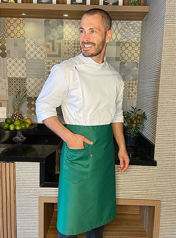 Avental Meia Cintura -  Sarja Premium cor-Verde Bandeira ( unisex ) - Uniblu - Personalizado