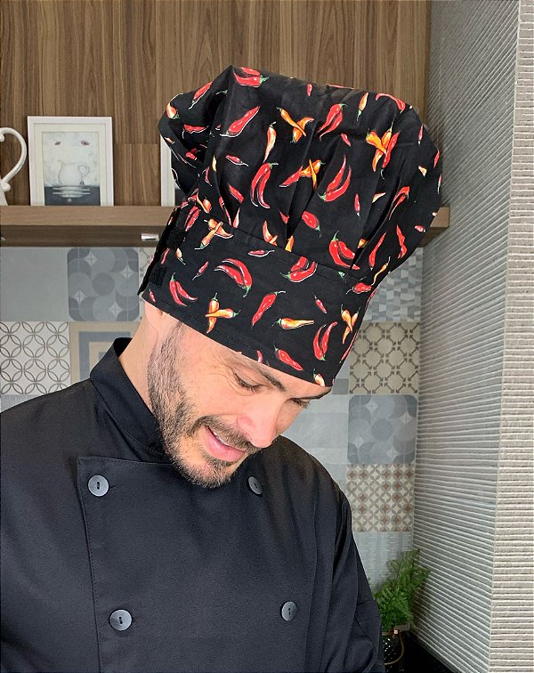 Touca Chefe - Pimentas ( unisex ) uniblu