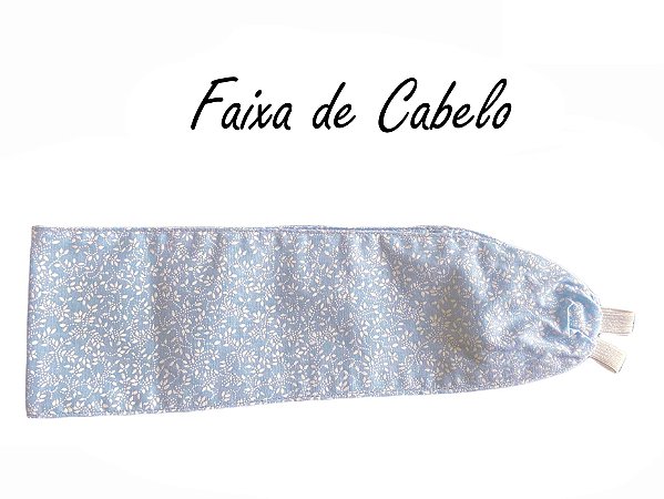 Faixa de Cabelo - Floral Azul Bebê - Uniblu