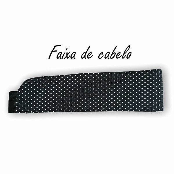 Faixa de Cabelo - Poá Preto nº1 - Uniblu
