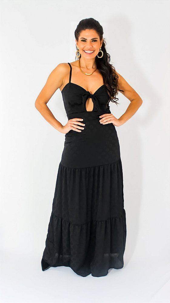 VESTIDO LONGO POÁ  NATY