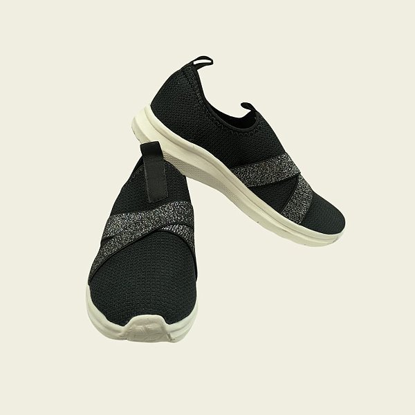 TENIS MEIA ELASTICO PRATA
